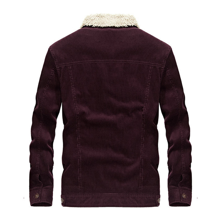 Herren Trucker-Cordjacke mit Teddyfutter und aufgesetzten Brusttaschen Drune