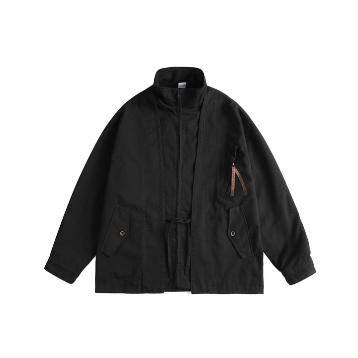 Unisex Oversized Canvas-Fieldjacke mit Tunnelzug, Funnelkragen und Utility‑Taschen Drune