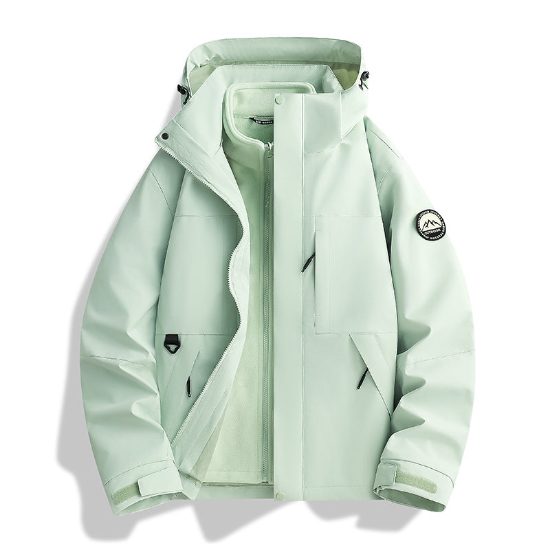 Damen Wasserabweisender Parka mit abnehmbarer Fleece-Innenjacke und Kapuze Drune