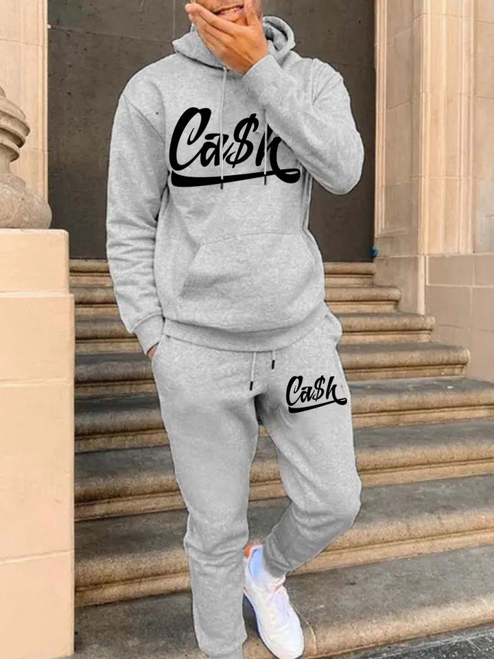 Damen Sportliches Hoodie und Jogginghose Set mit auffälligem Schriftzug Drune