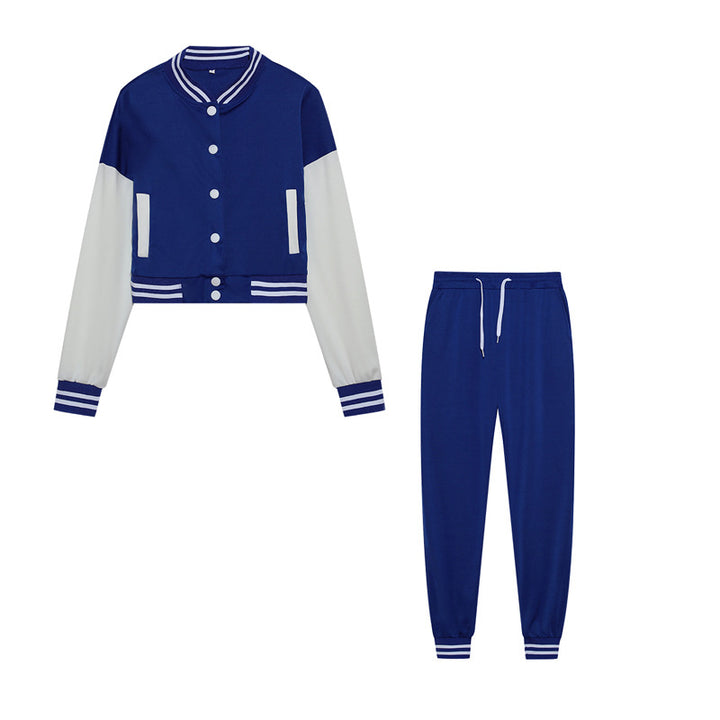 Damen Sportliches Set mit cropped Jacke und Jogginghose im modernen Look Drune