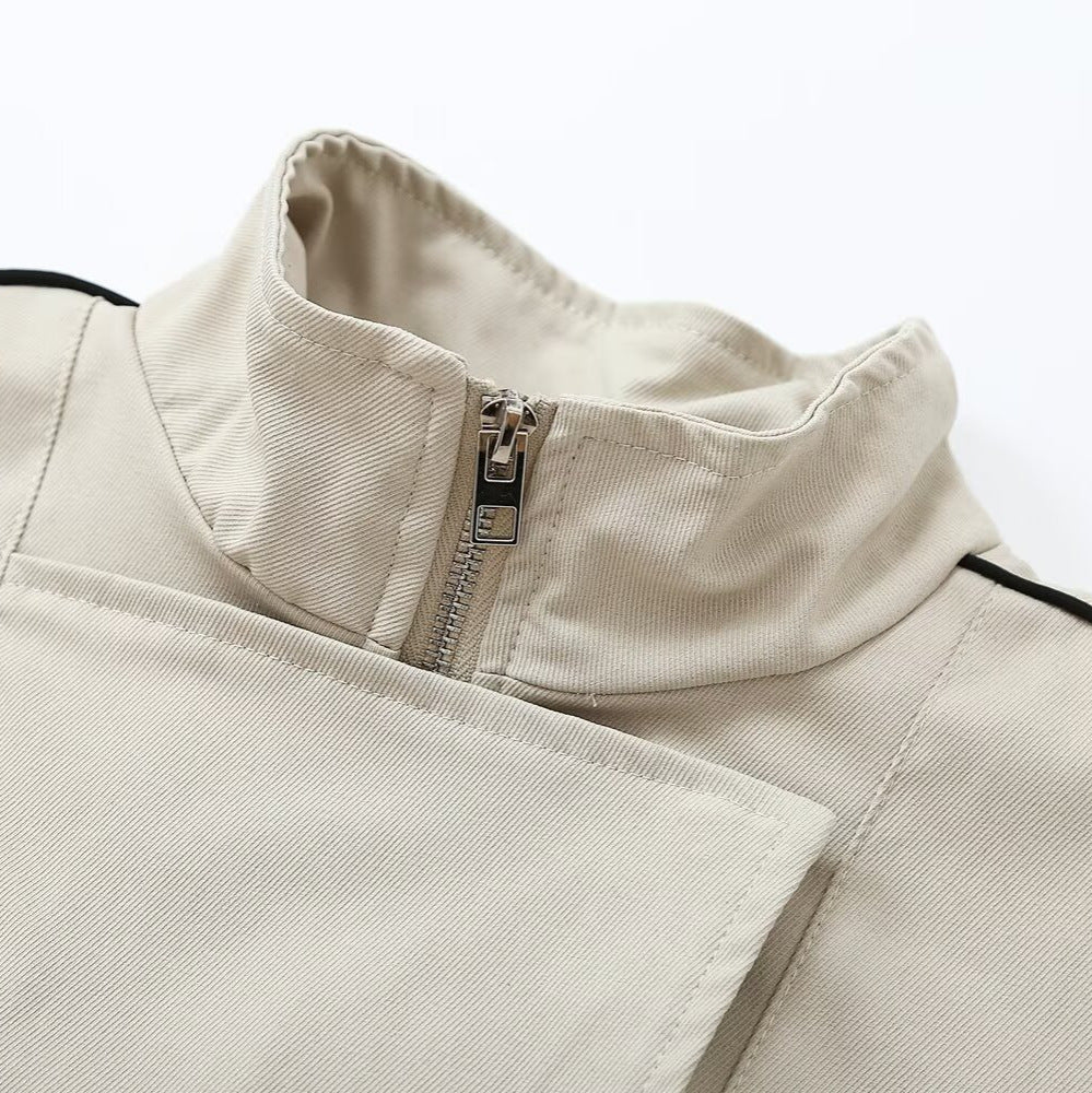 Damen Weite hochgeschnittene Stoffhose mit Bügelfalte und Kellerfalten Drune