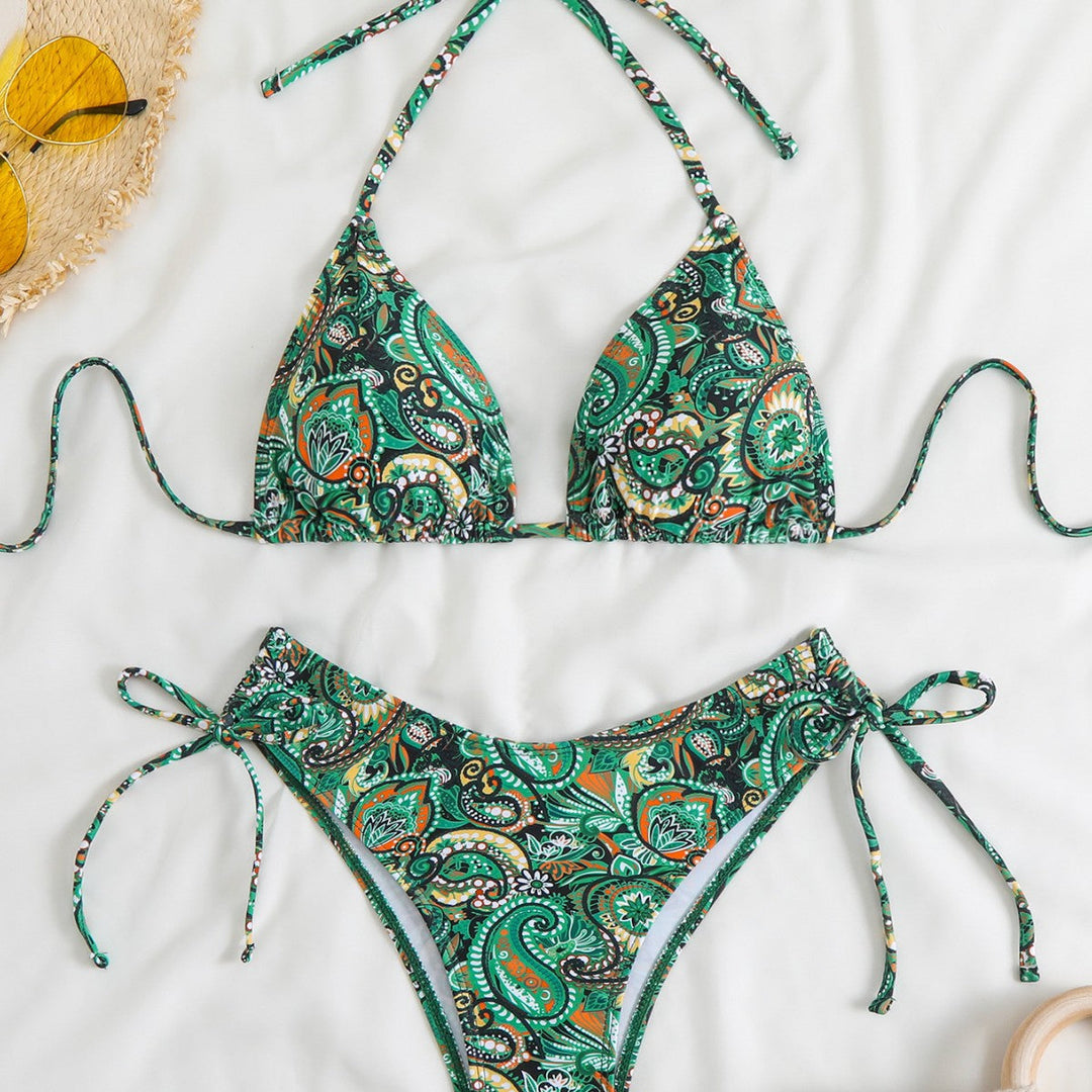 Damen Bikini-Set mit verstellbarem Triangel-Oberteil und hohem Beinausschnitt Drune
