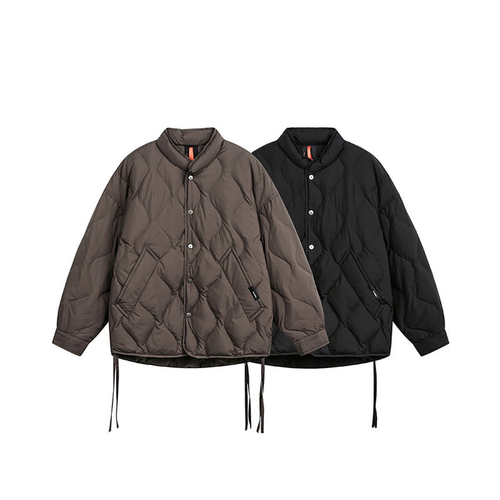 Herren Kurze gesteppte Oversize-Isolationsjacke mit Rautensteppung Drune