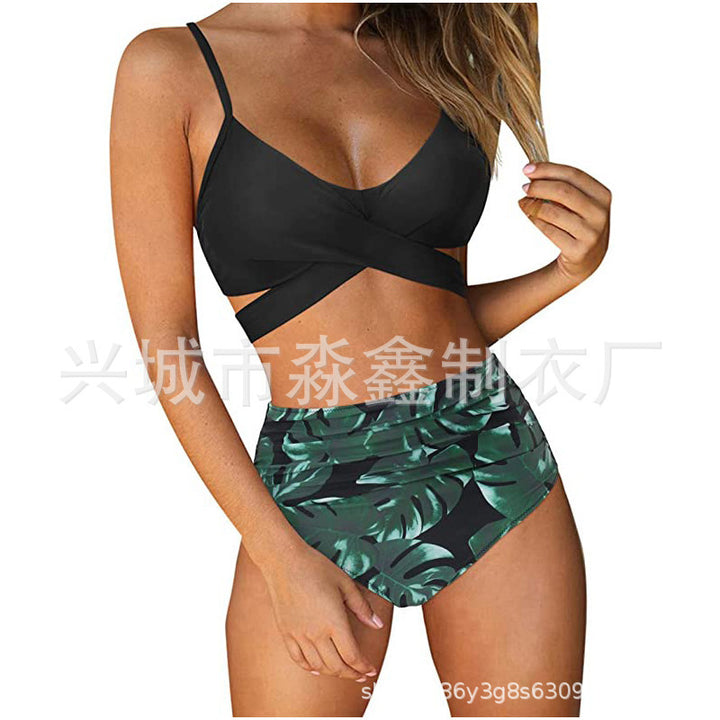 Damen Crop-Top Bikini-Set mit geflochtenem Design Drune