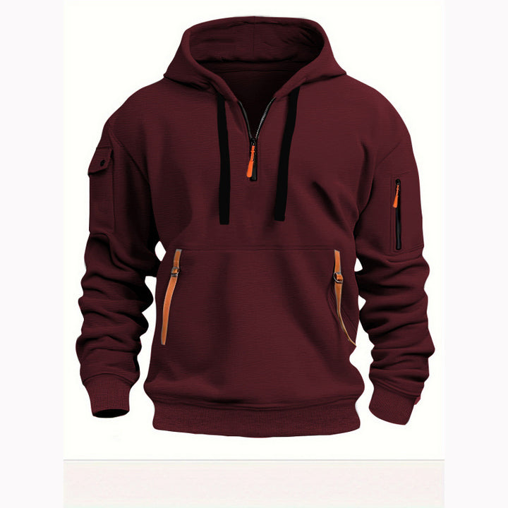 Herren Freizeit Kapuzenpullover mit praktischen Taschen Drune