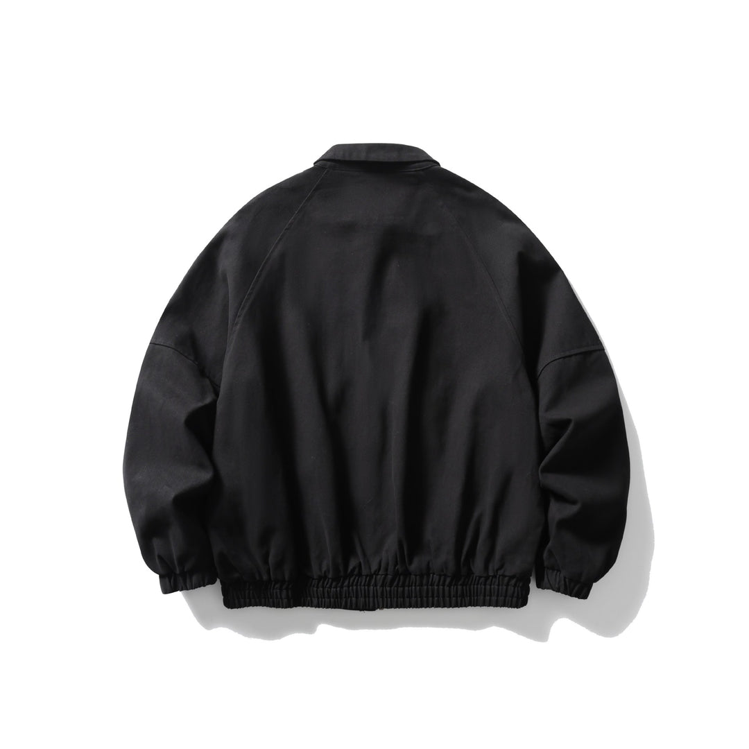 Unisex Boxy Canvas-Blousonjacke mit Pattentaschen und elastischem Saum Drune