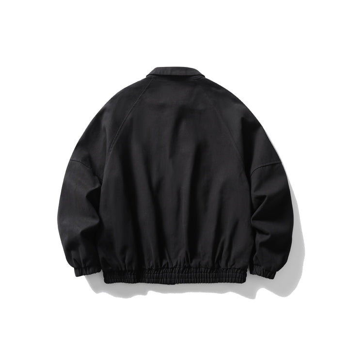 Unisex Boxy Canvas-Blousonjacke mit Pattentaschen und elastischem Saum Drune
