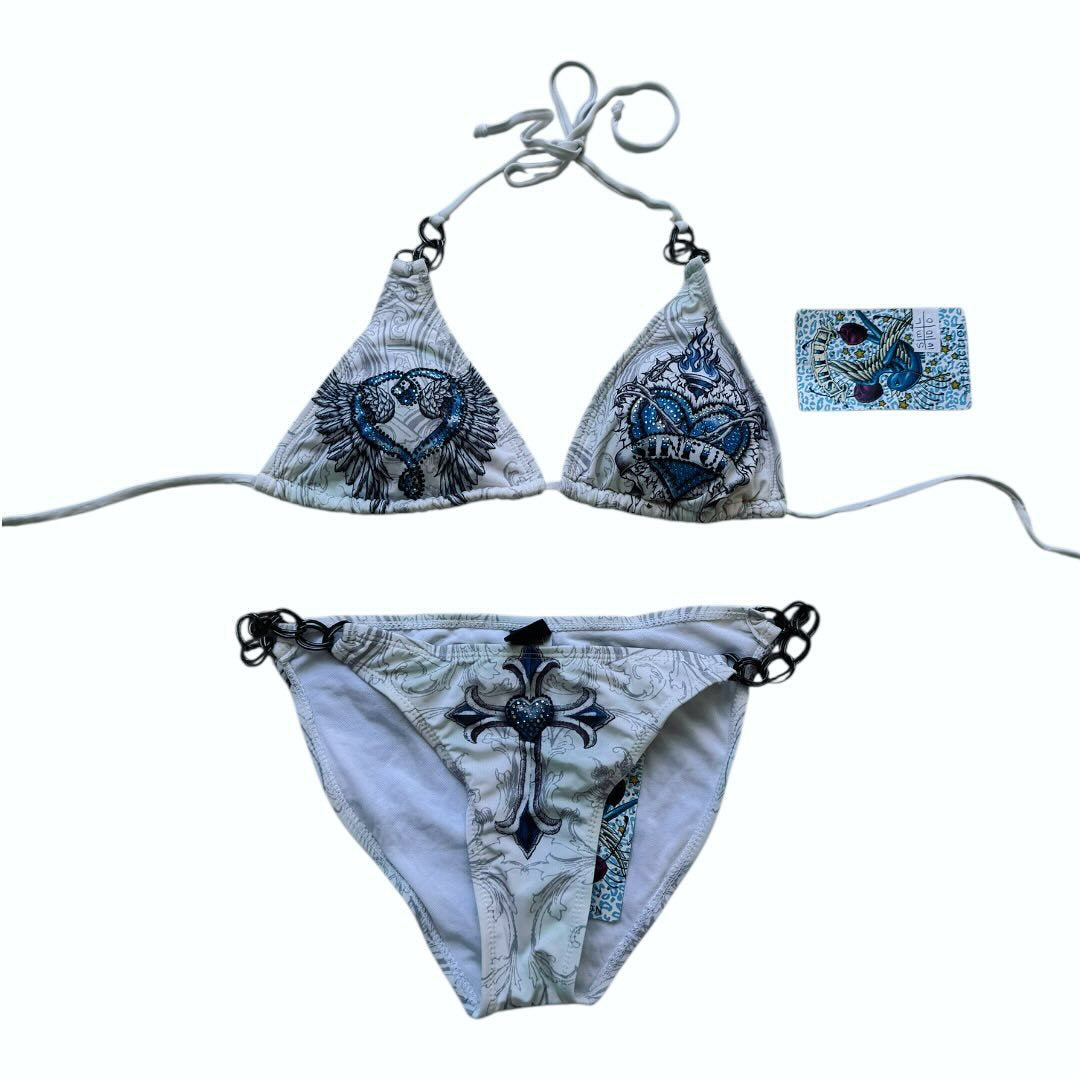 Damen Triangel-Bikini mit aufwändigem Grafikdesign und modischen Details Drune
