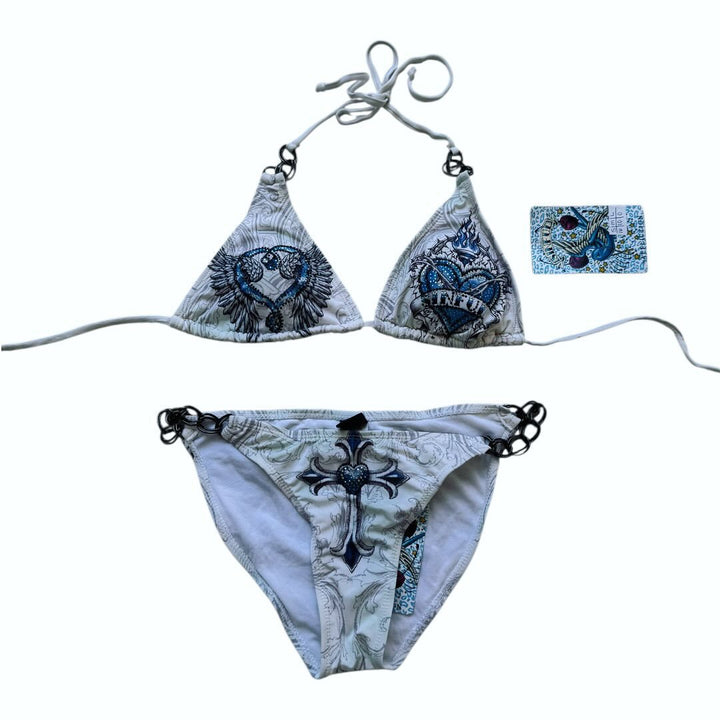 Damen Triangel-Bikini mit aufwändigem Grafikdesign und modischen Details Drune