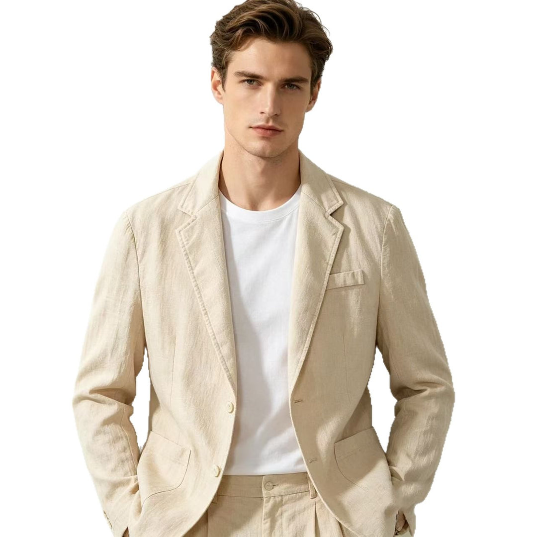 Herren nan leichter Leinenblazer mit modernem Slim-Fit Schnitt Drune
