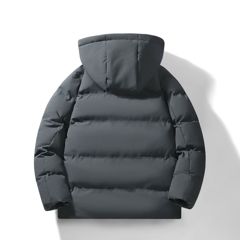 Herren Wattierte Kapuzen‑Thermo‑Steppjacke mit winddichter Hülle & versteckter Druckknopfblende Drune