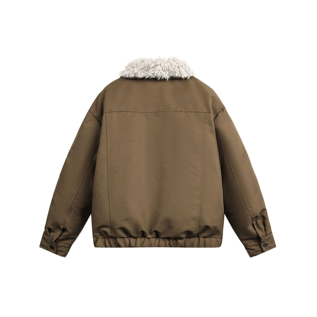 Herren Kurzblouson im Field‑Look mit voluminösem Teddy‑Umlegekragen Drune