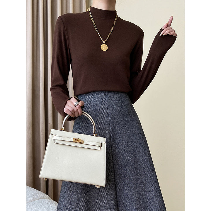 Damen Langarmshirt mit hohem Kragen Drune