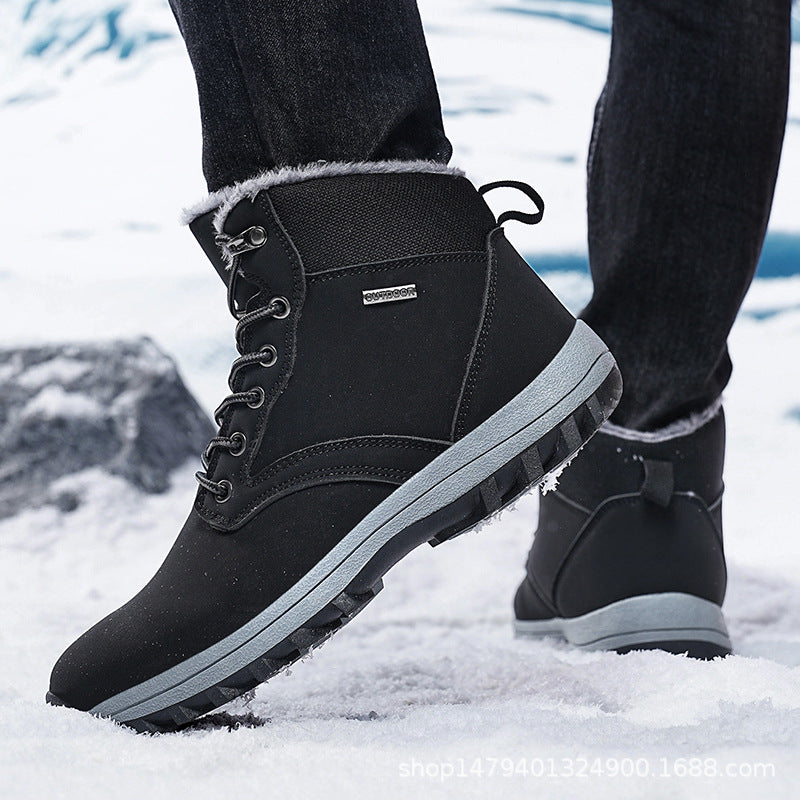 Damen Wärmeisolierte Winterstiefel mit rutschfester Sohle und kuscheligem Innenfutter Drune