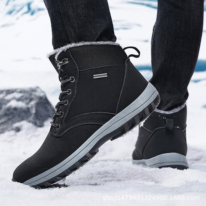 Damen Wärmeisolierte Winterstiefel mit rutschfester Sohle und kuscheligem Innenfutter Drune