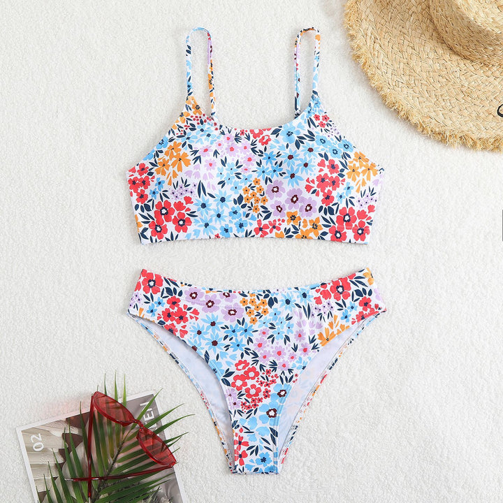 Damen Bunt bedruckter Bikini Drune