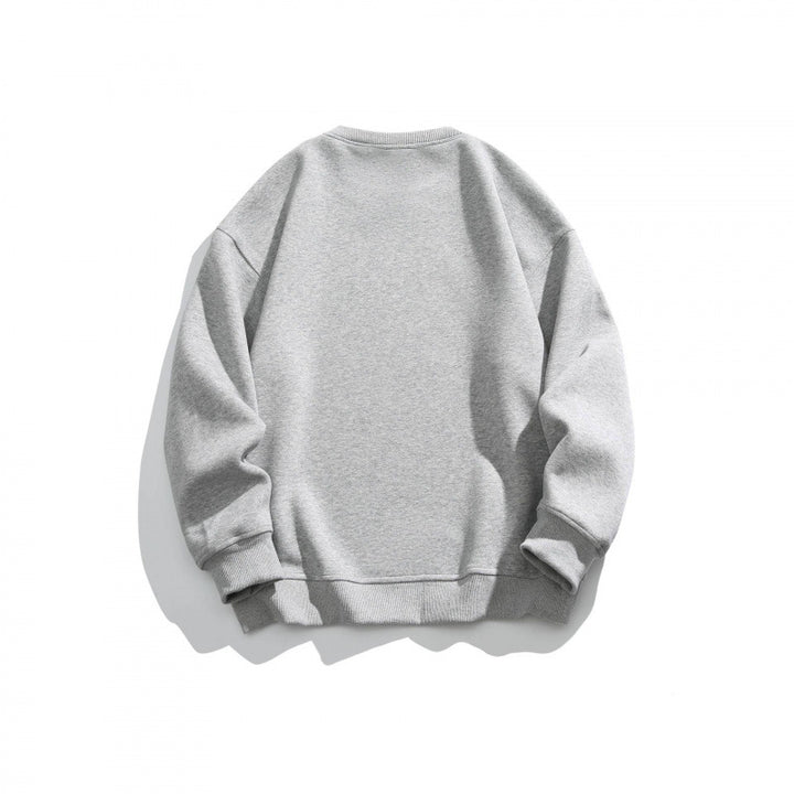 Unisex Oversize-Sweatshirt mit Rundhalsausschnitt, Statement-Print und French-Terry-Innenfutter Drune