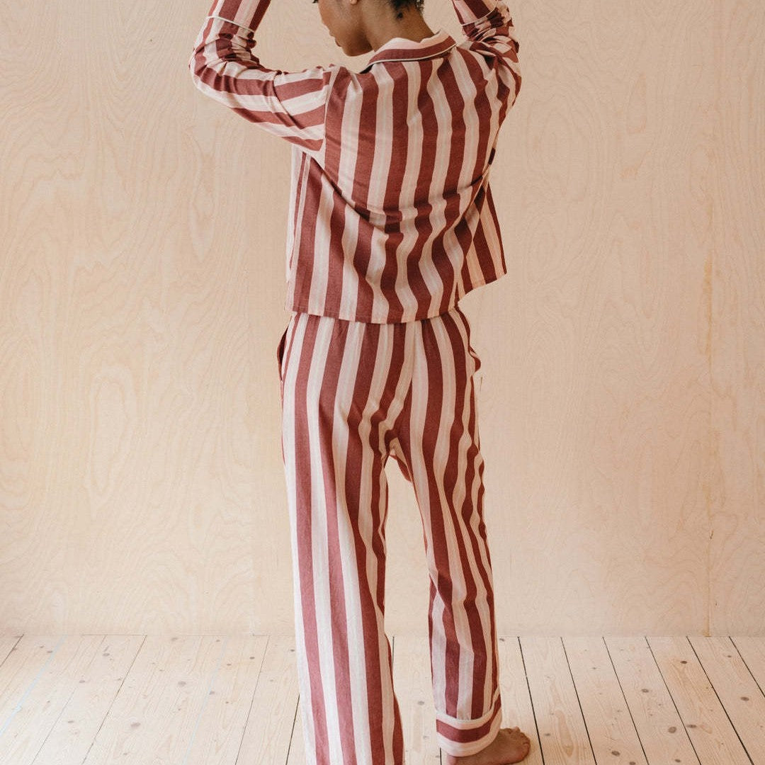 Damen Pyjama-Set mit modischem Streifenmuster Drune