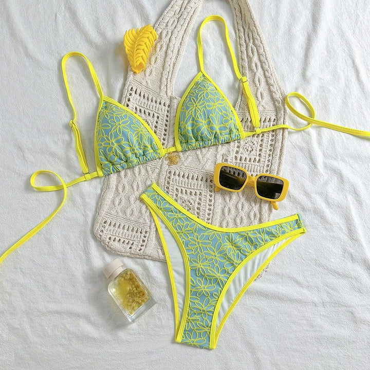 Damen Blumendekoriertes Bikini-Set Drune