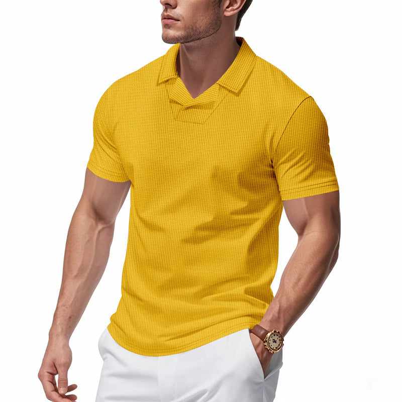 Herren Kurzarm Poloshirt mit strukturiertem Design Drune