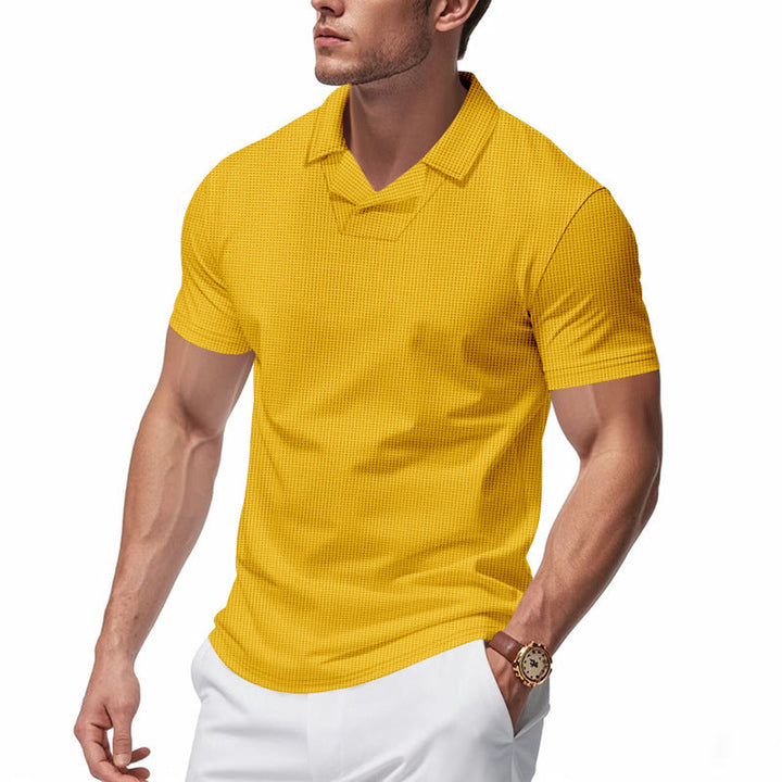 Herren Kurzarm Poloshirt mit strukturiertem Design Drune