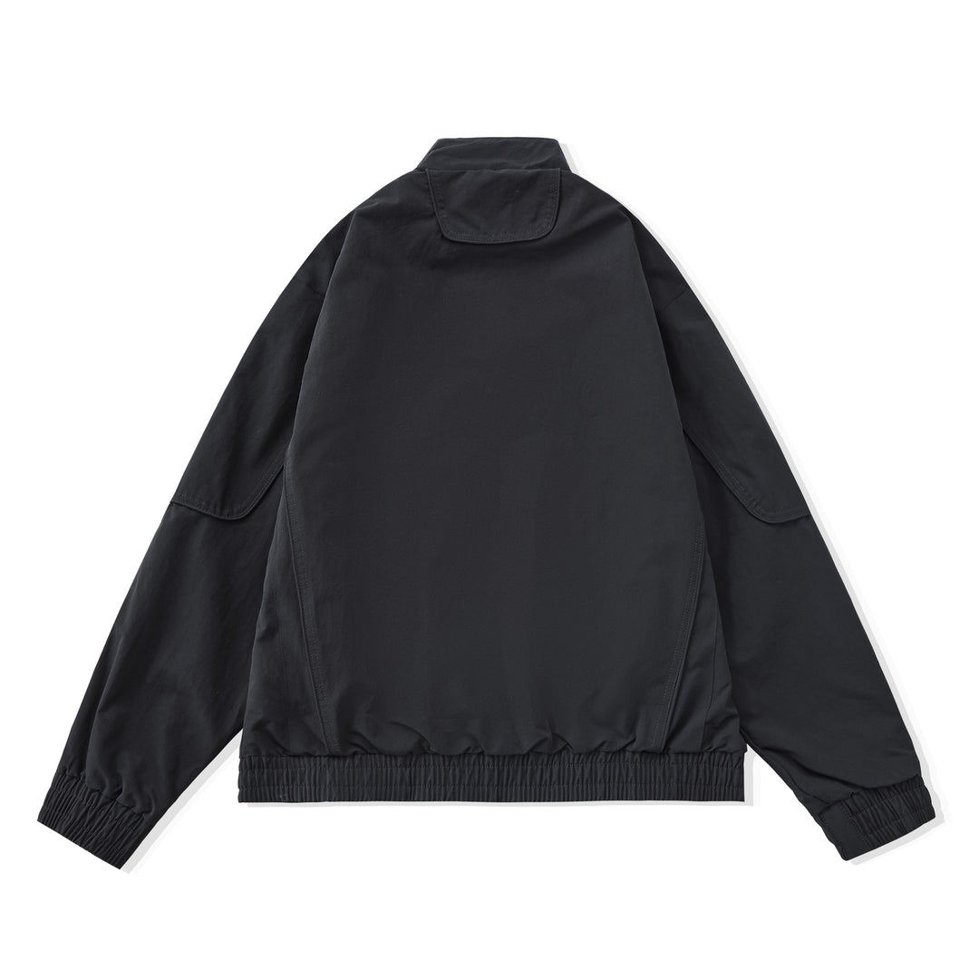 Damen Kurze Boxy‑Utility‑Jacke mit ergonomischen Teilungsnähten, hohem Stehkragen und Kordelzug Drune