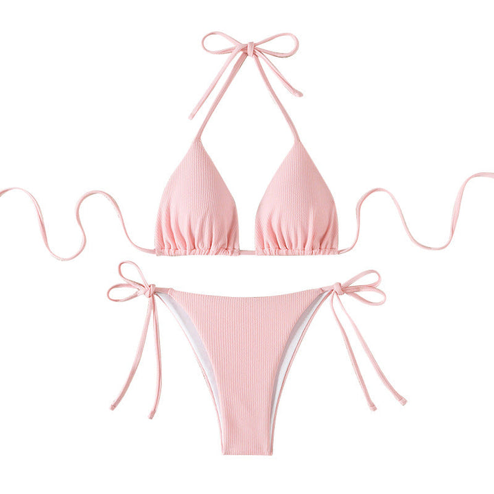 Damen Triangel-Bikini mit verstellbaren Riemen und raffinierten Details Drune