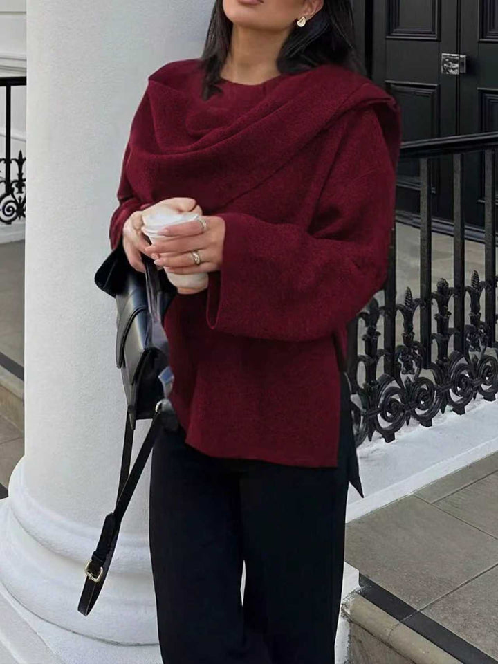 Damen Wickeljacke mit lässigem Schnitt und hochgeschlossenem Design Drune