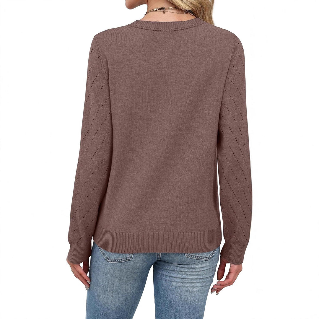 Damen eleganter gestreifter Pullover Drune