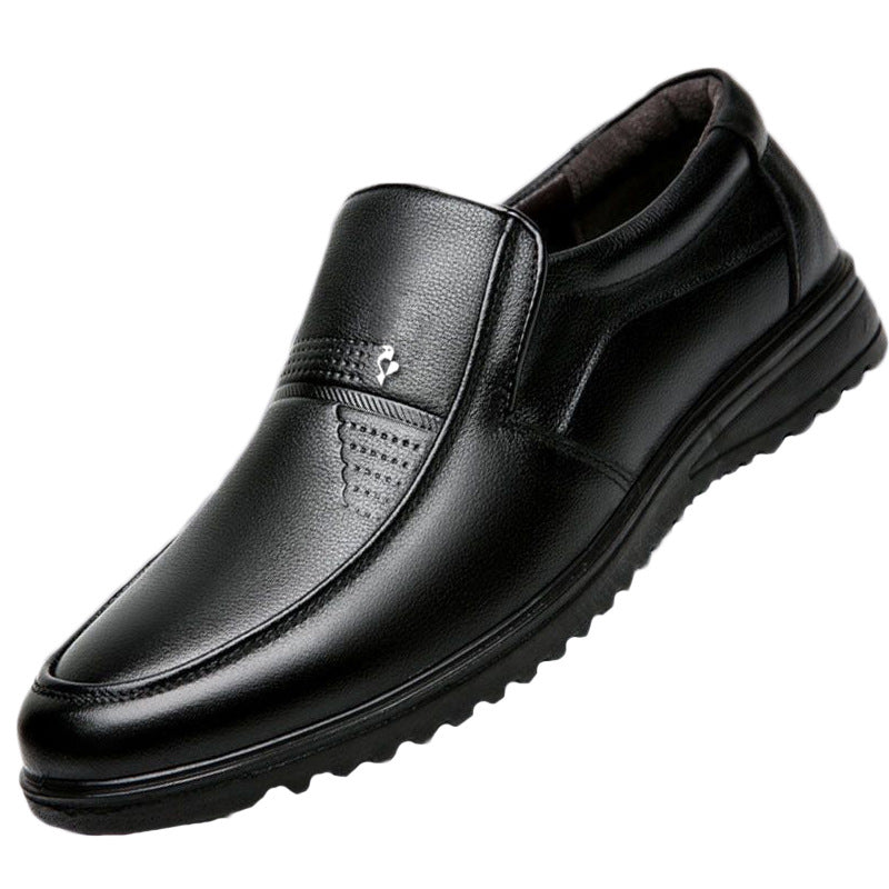 Herren Elegante und bequeme Slip-On Schuhe aus hochwertigem Leder mit rutschfester Sohle Drune
