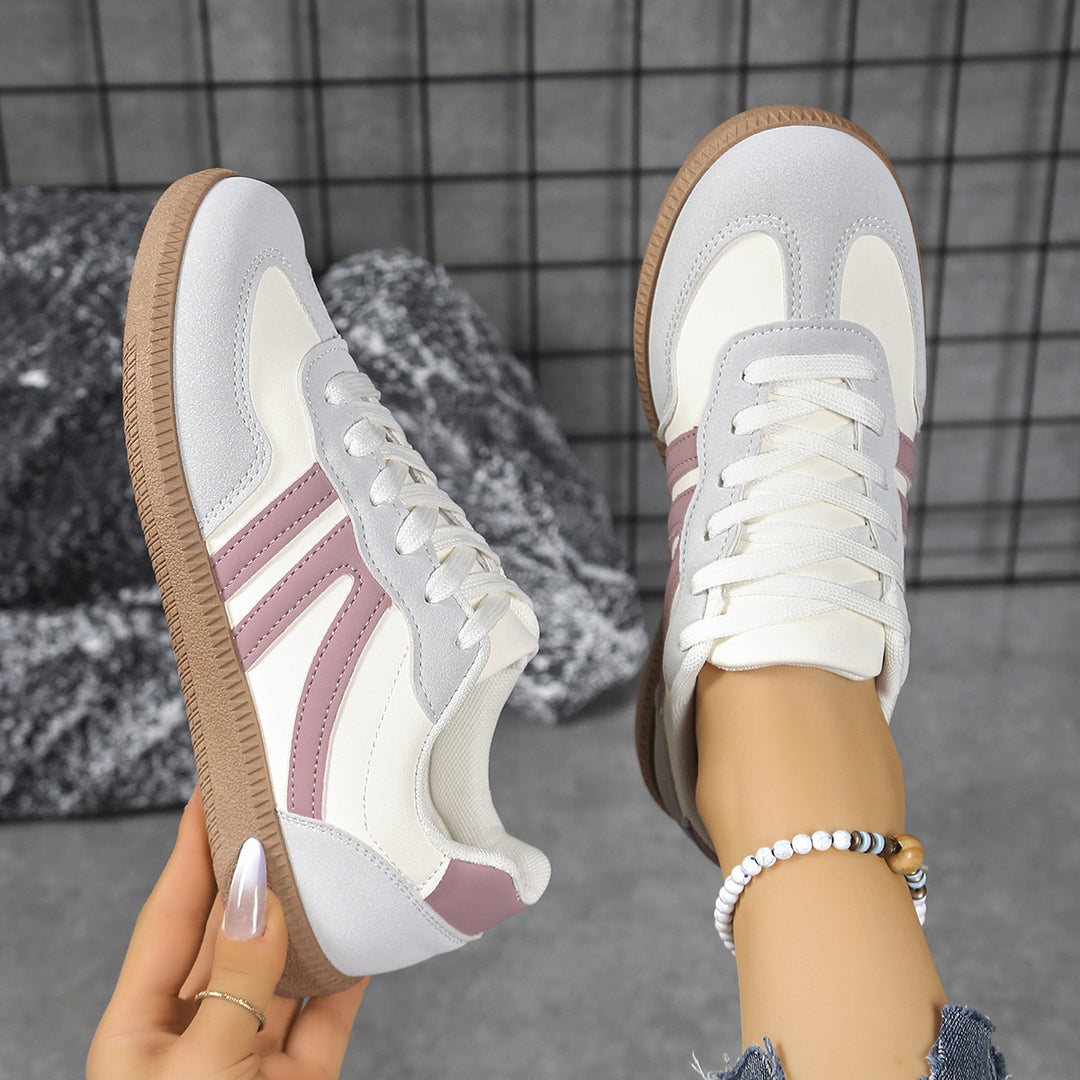 Damen Retro-Sneaker mit Gumsohle und gepolsterter Innensohle Drune