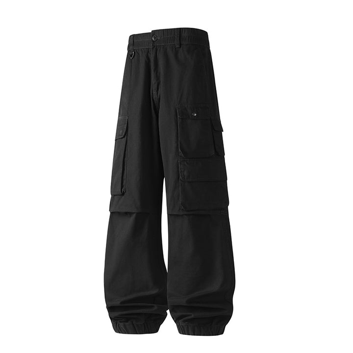 Herren Weite Convertible-Cargo-Hose im Tactical-Streetstyle mit Mehrfachklappentaschen und elastischem Knöchelabschluss Drune
