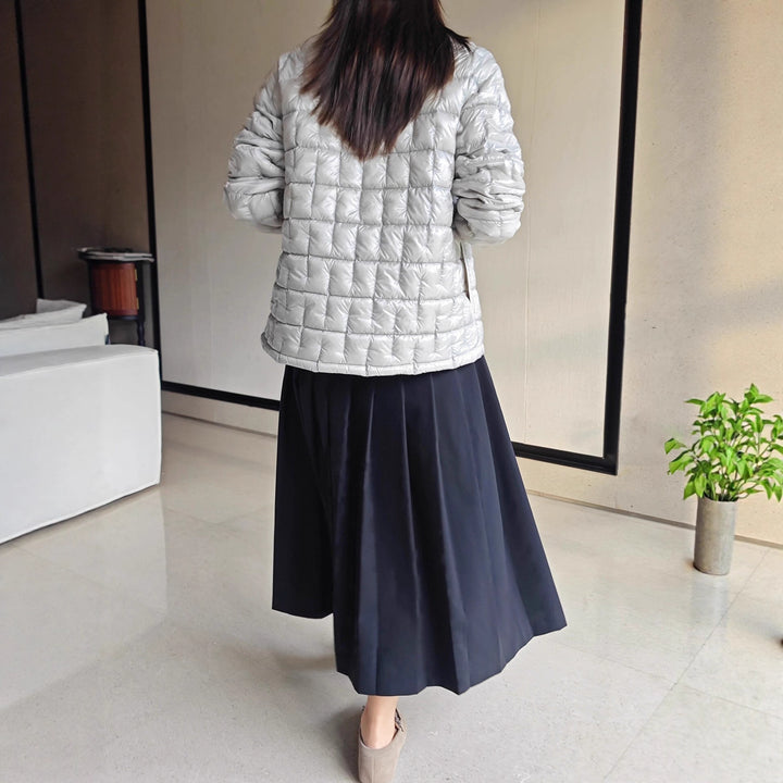 Damen Modische Steppjacke mit glänzender Oberfläche Drune