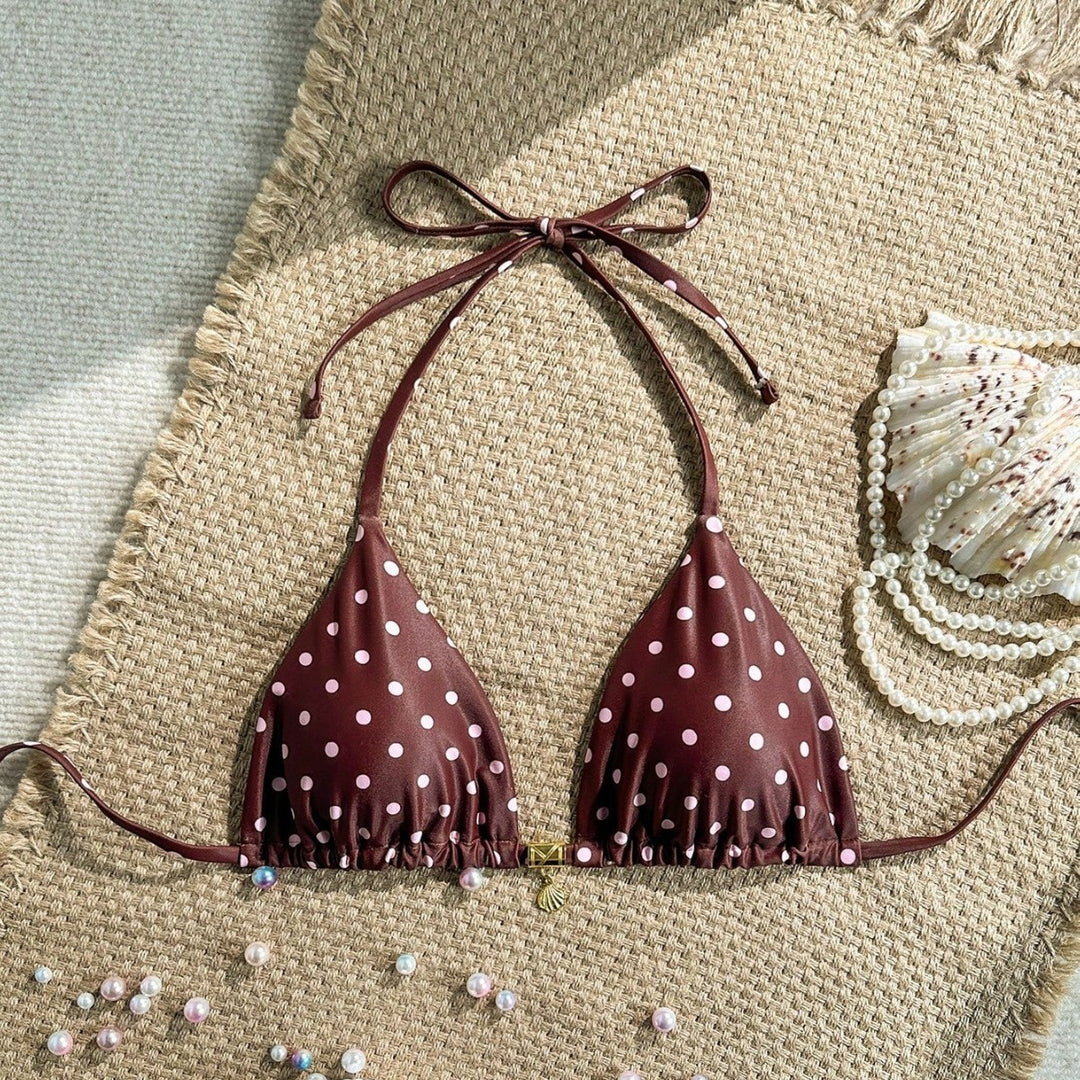 Damen Triangel-Bikinioberteil mit Rüschen Drune