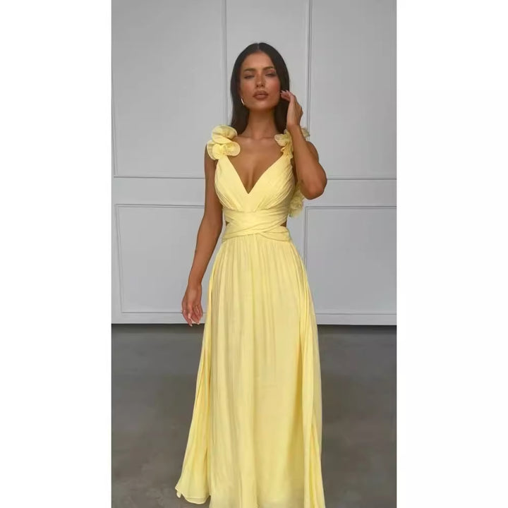 Damen Maxikleid mit floralem Detail Drune