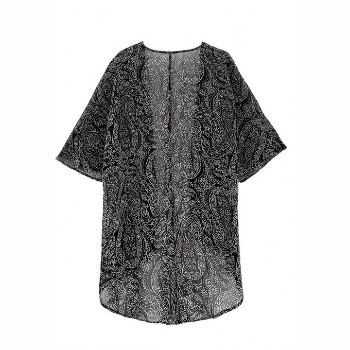 Damen Kimono-Jacke mit trendigem Muster und lockerem Schnitt Drune