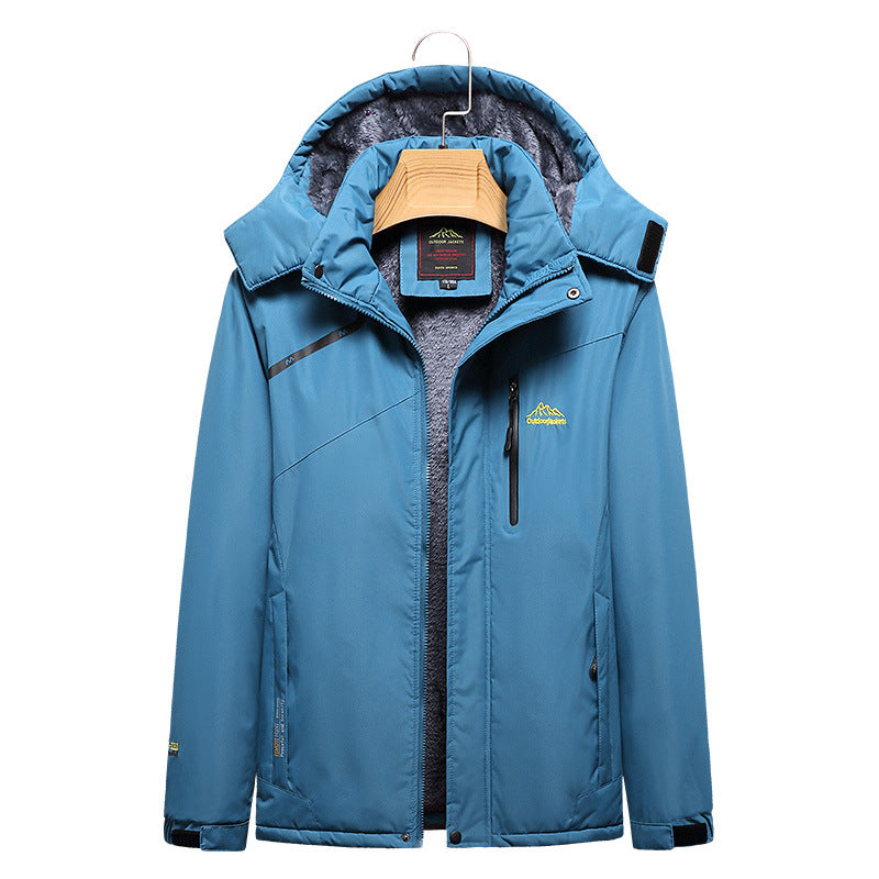 Damen Wattierte Winterjacke mit Fleece‑Innenfutter, abnehmbarer Kapuze und wasserdichter Softshell-Außenlage Drune