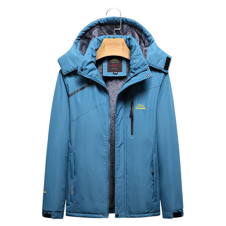 Damen Wattierte Winterjacke mit Fleece‑Innenfutter, abnehmbarer Kapuze und wasserdichter Softshell-Außenlage Drune