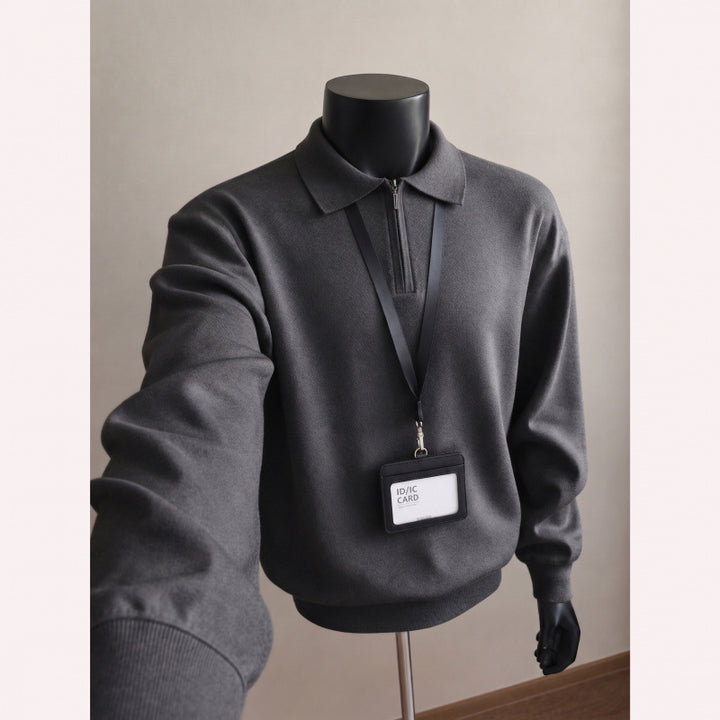 Herren Modischer Pullover mit Stehkragen Drune