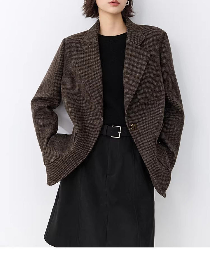 Damen Elegante oversized Jacke mit strukturiertem Design Drune