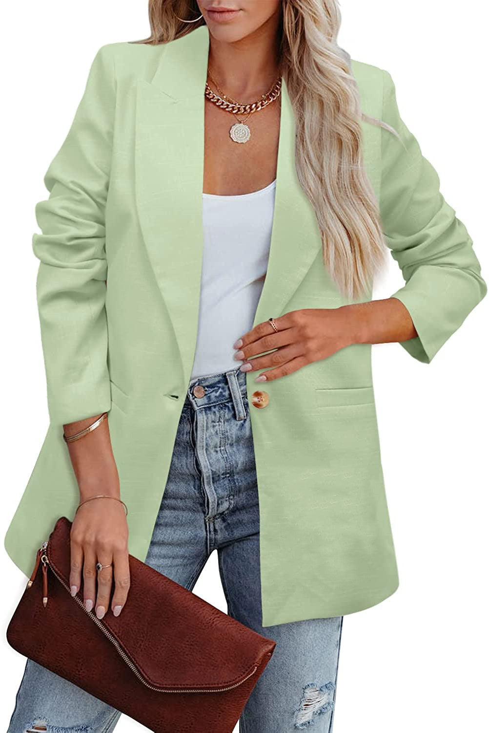 Drune | Doppelreihiger Blazer mit Gerafften Ärmeln und Taschen