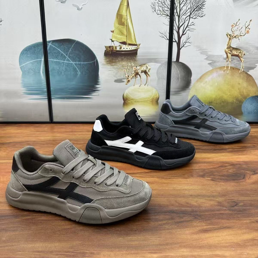Herren Urbaner Casual-Sneaker aus Wildleder- und Mesh-Mix mit ergonomischer dämpfender Sohle Drune