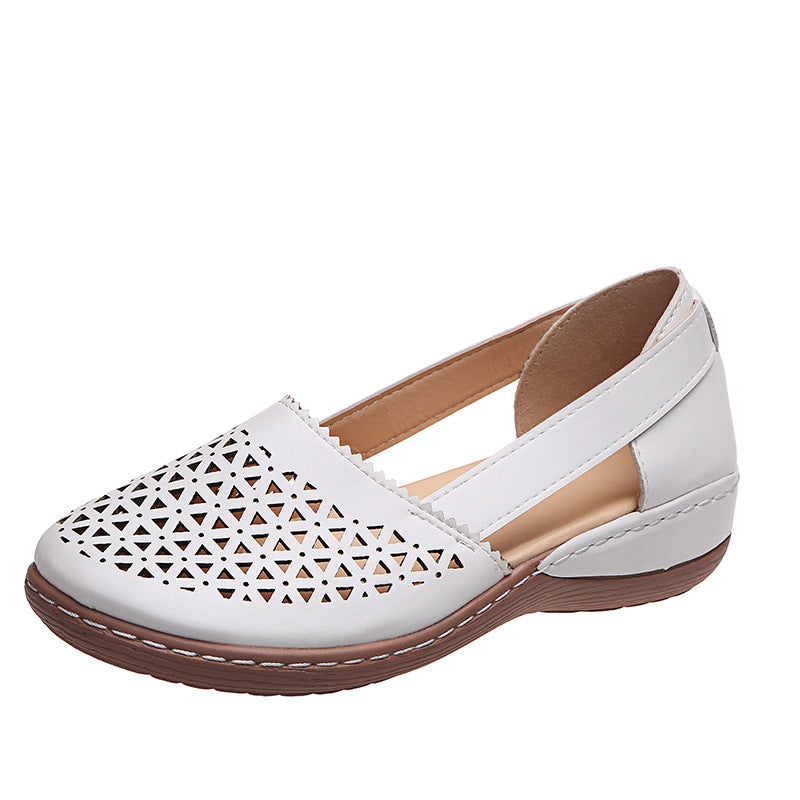 Damen  perforierte Slipper-Pumps mit seitlichen Cut-Outs elastischem Fersenband und dämpfender Komfortsohle Drune