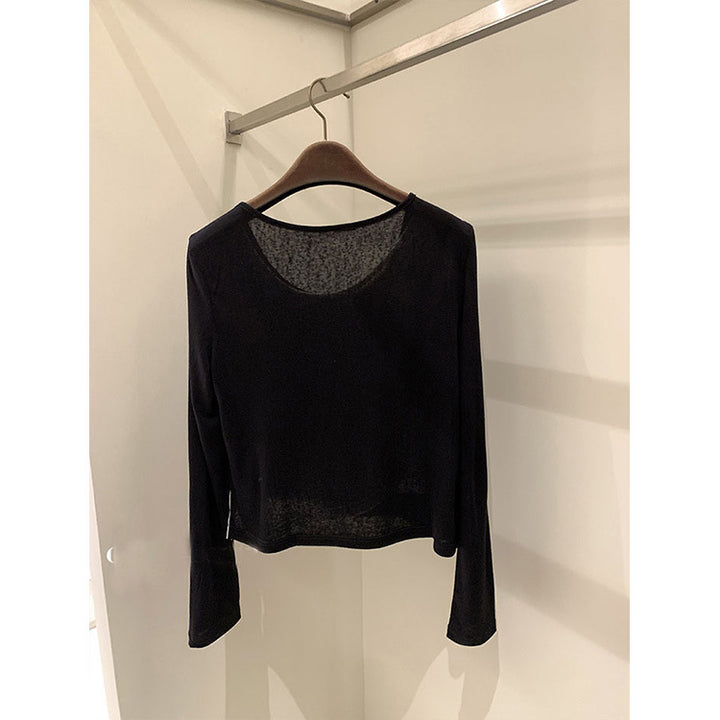 Damen Lässiges Langarmshirt mit asymmetrischem Schnitt Drune