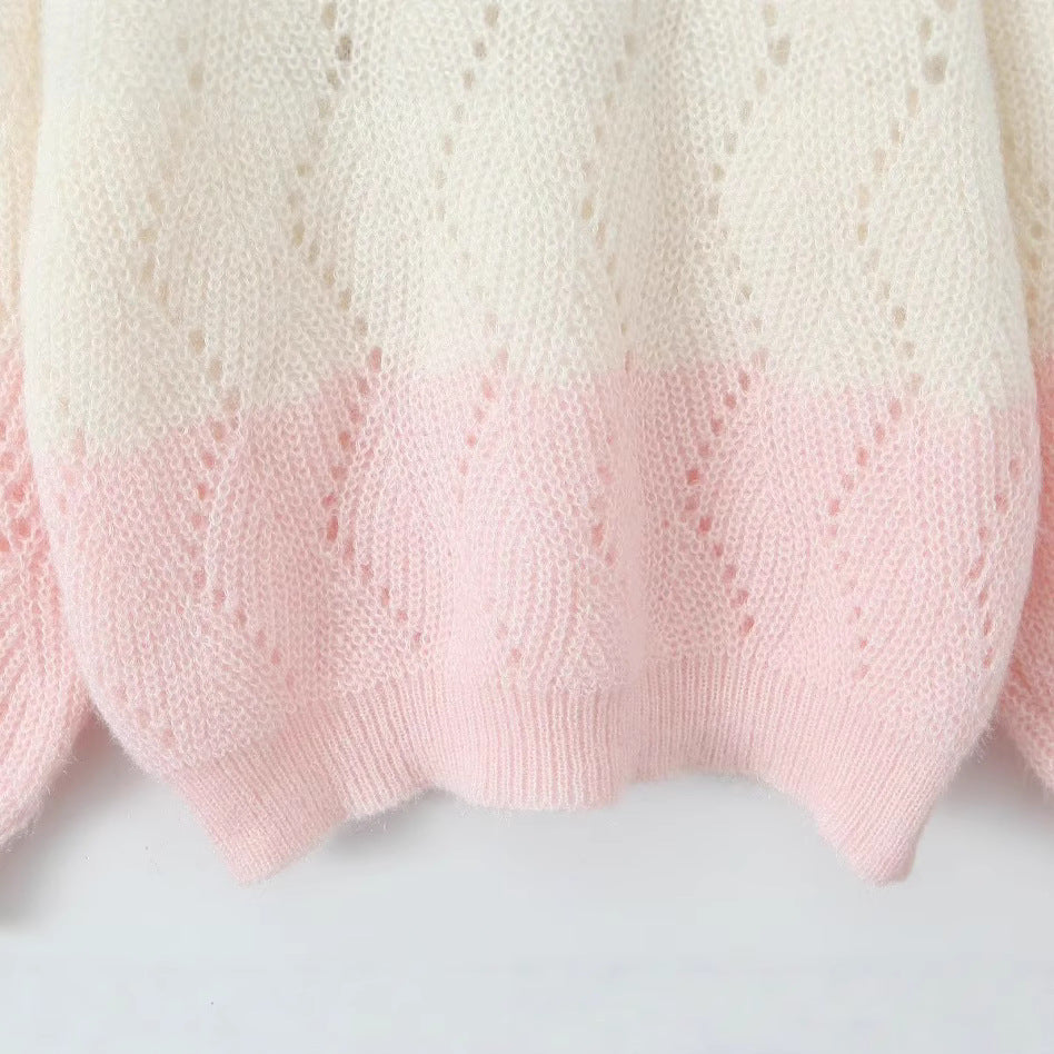 Damen Komfortabler Strickpullover mit zarten Farbtönen Drune