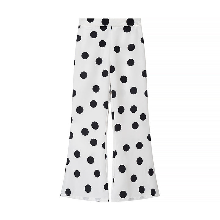 Damen Weite Hose mit verspieltem Punktmuster Drune