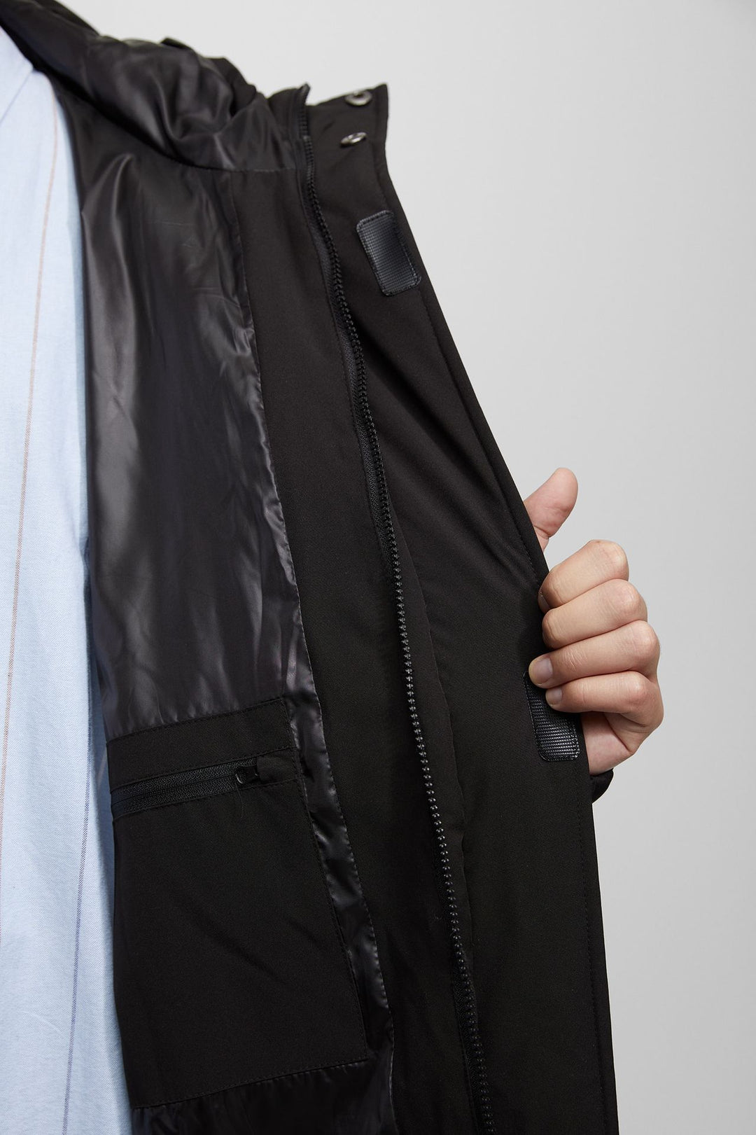 Damen gesteppte Wintermantel mit Kapuze und praktischen Taschen Drune