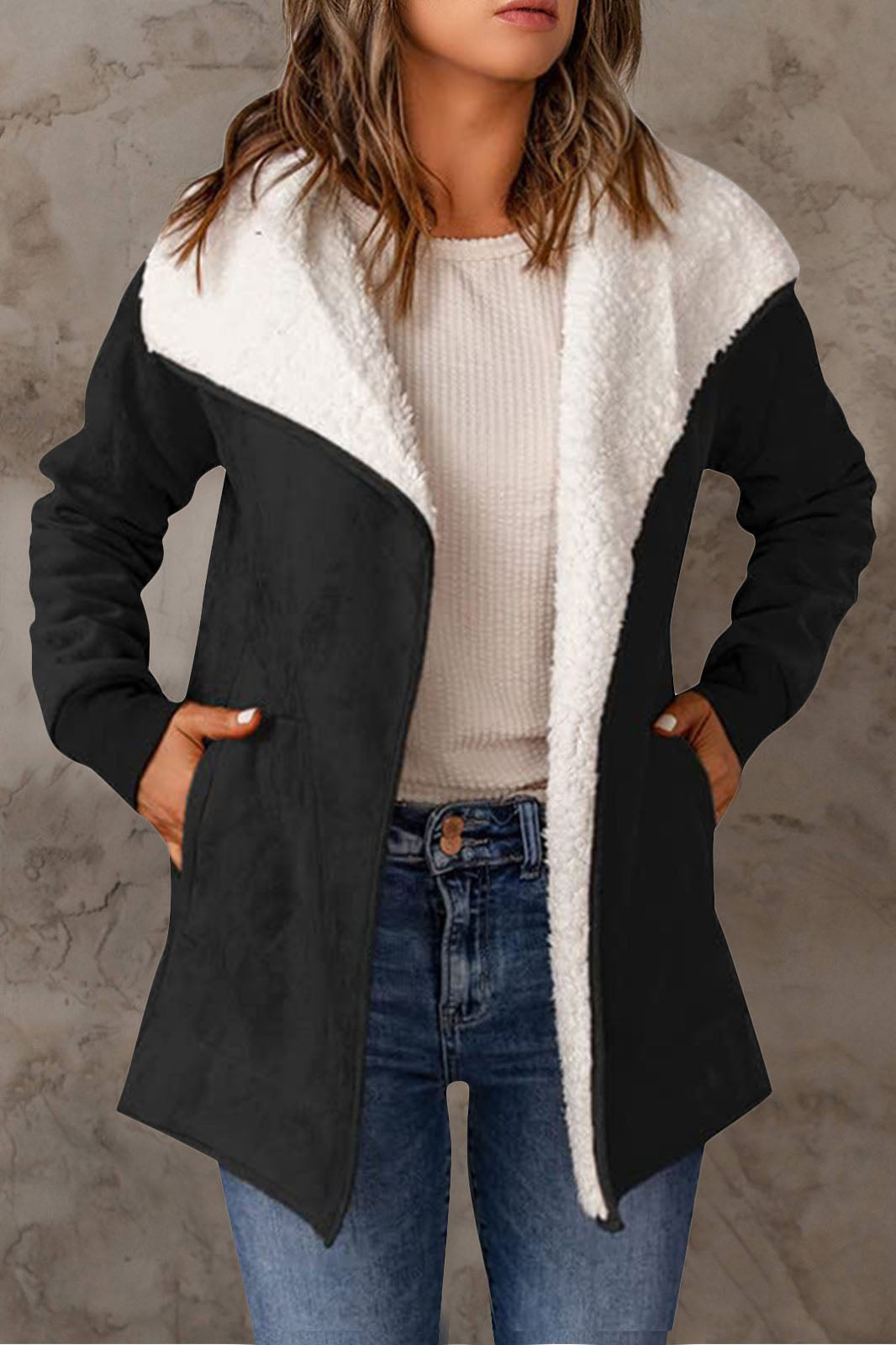 Drune | Revers Wildleder und Schafswolle Thermojacke