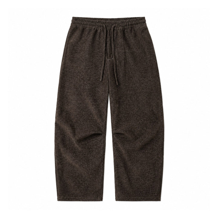 Damen Locker geschnittene Cropped-Hose mit hohem elastischem Bund und Kordelzug aus strukturierter Leinenmischung Drune